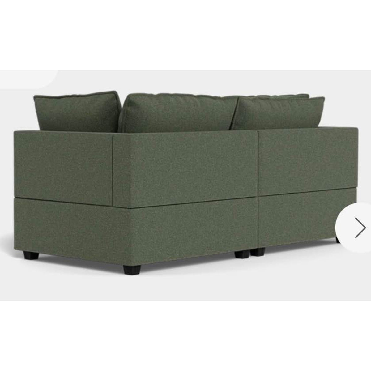 Albany Park Kova Pillow Cushion Sofa + Ottoman | Spruce Performance Chenille | 86” Delivery Avail