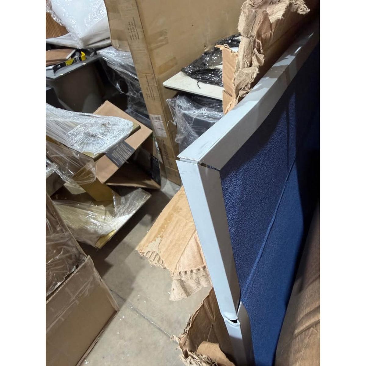 New Ghent 4’ x 8’ Vinyl Bulletin Board – Ocean Blue – Retail $477 – Blemish - Delivery Available