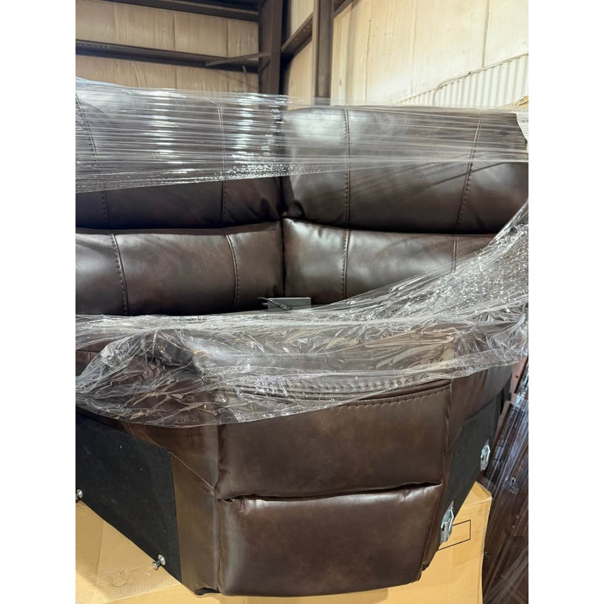 Brown Reclining Sectional with Console & Cupholders - Open Box - $2,800 Retail - Delivery Available