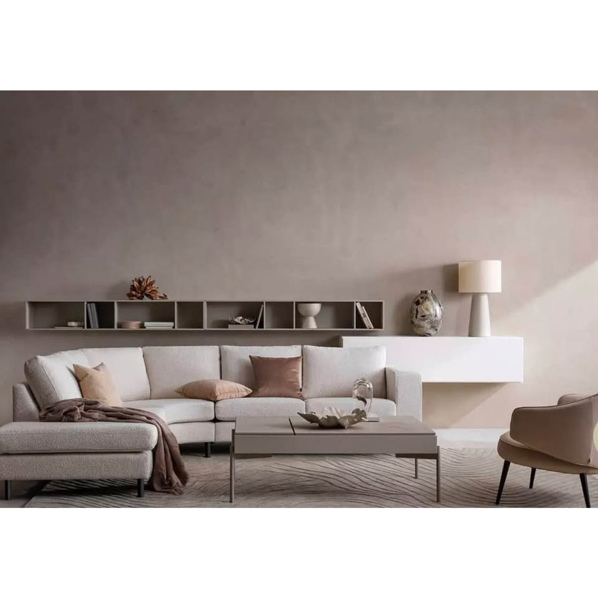 New BoConcept Chiva Coffee Table with Storage - Ash Ceramic & Gray - Delivery Available