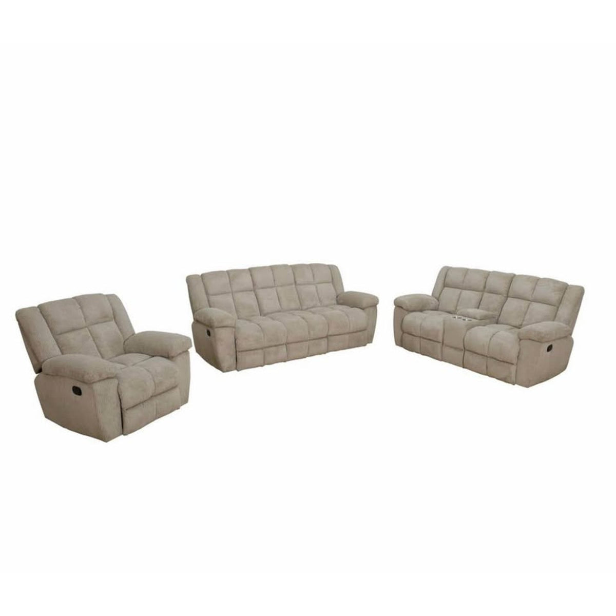 3-Piece Corduroy Reclining Living Room Set – $1,959 Retail – Open Box – Delivery Available