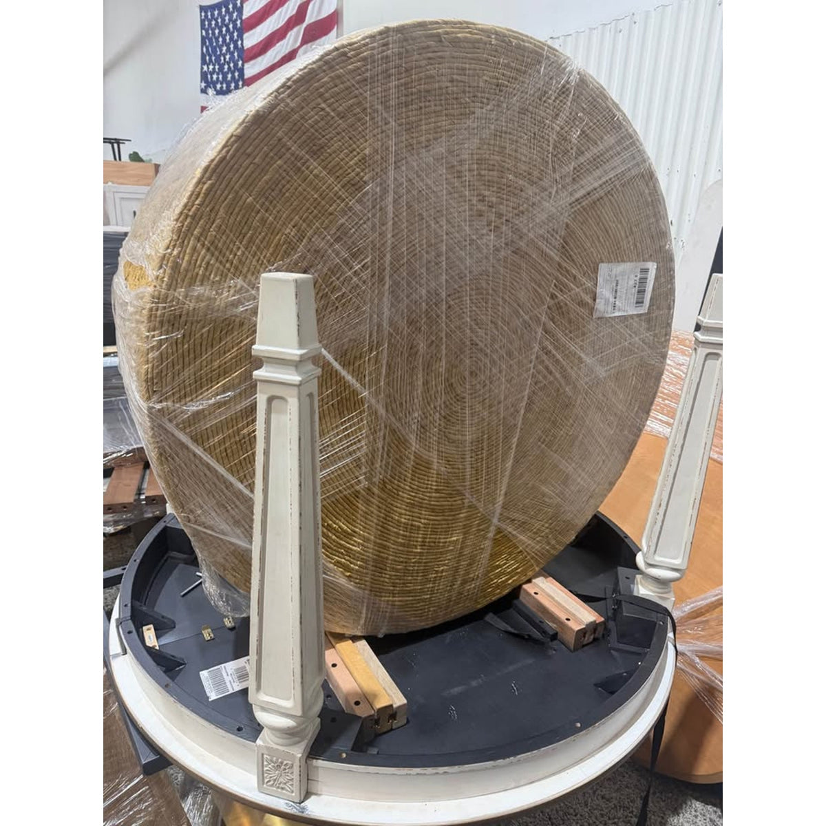 Birch Lane Evana Woven Drum Coffee Table – Open Box – Delivery Available