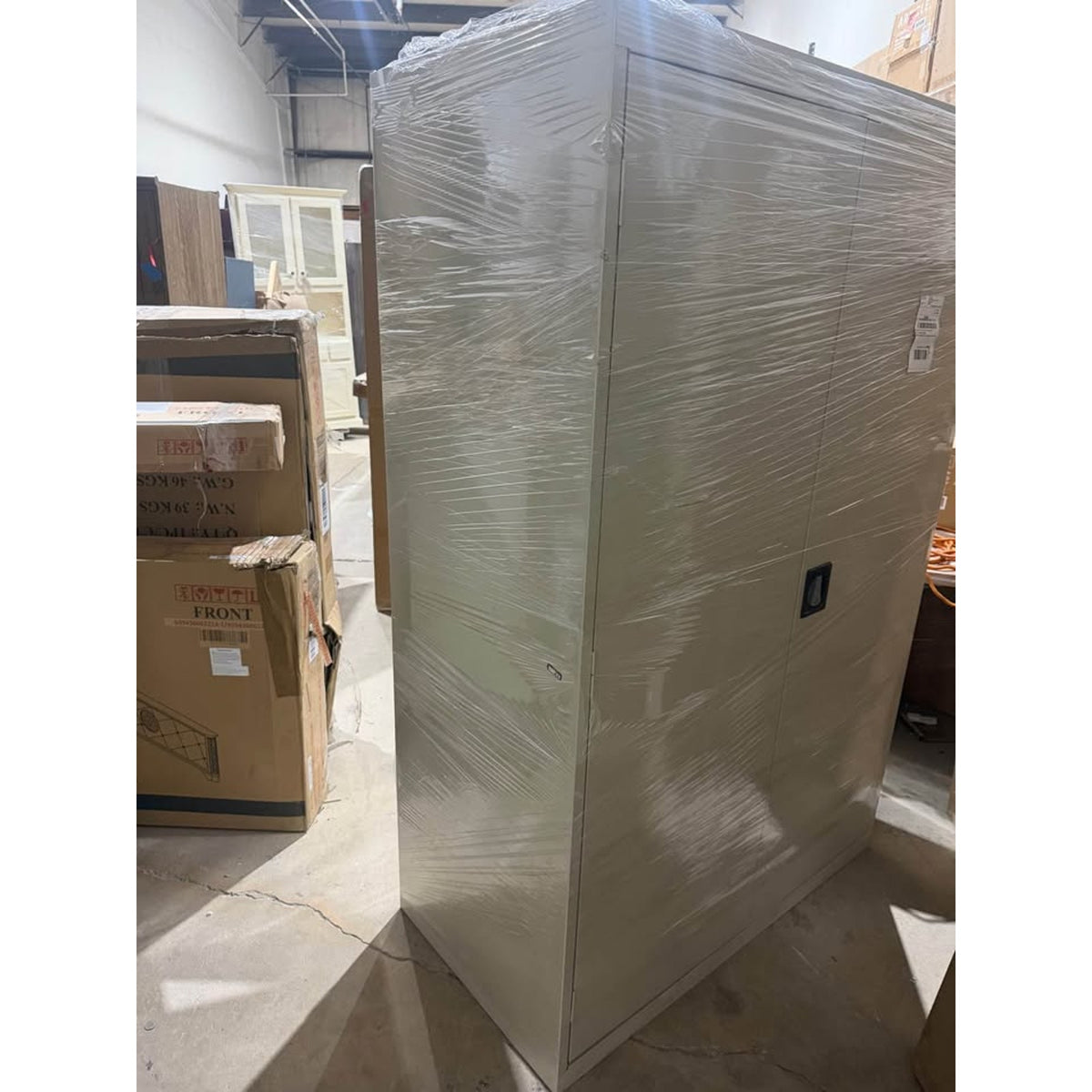 New Heavy Duty Locking Steel Storage Cabinet – 46” Wide – New Open Box - Delivery Available