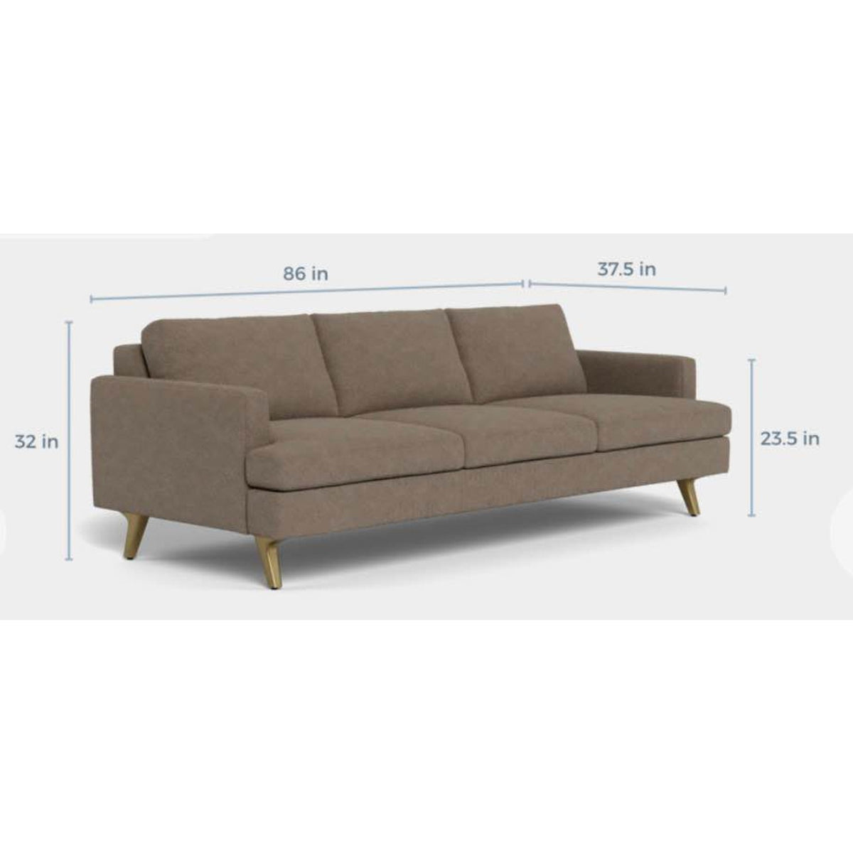 Albany Park Lido Sofa | Hazelnut Performance Bouclé | 86” Delivery Available