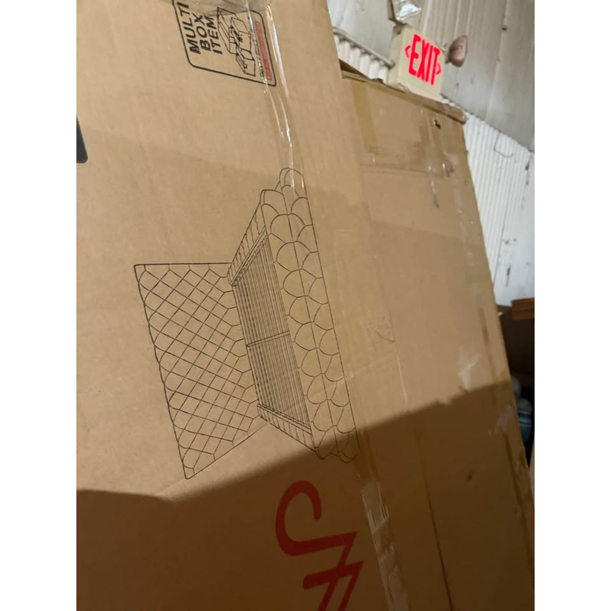 New Queen Bed Tufted Gray Velvet $3,000 Retail “open box” (3 large boxes) Delivery Available