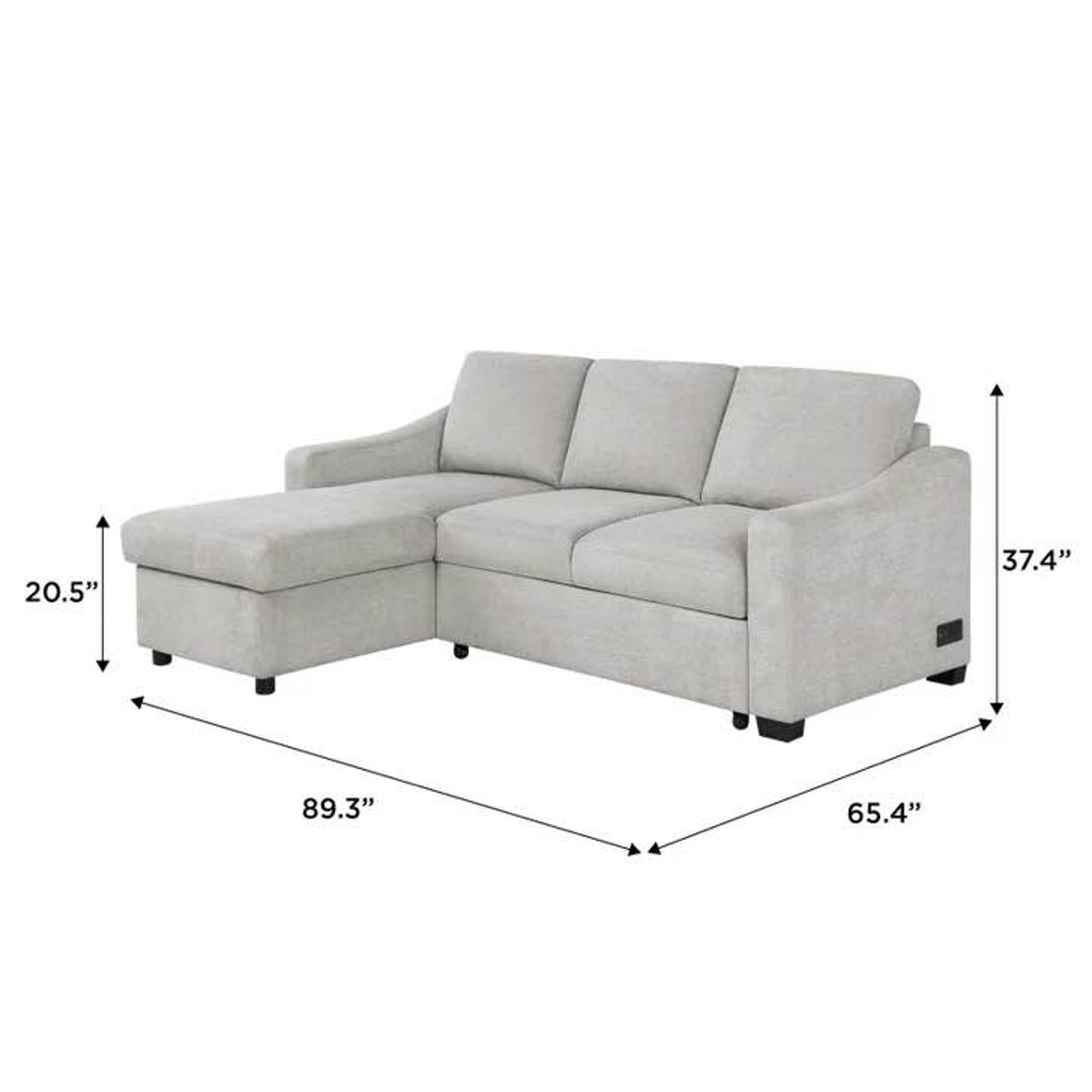 Costco Coddle Aria Sleeper Sofa with Reversible Chaise | Beige Sectional Sleeper | Storage Chaise