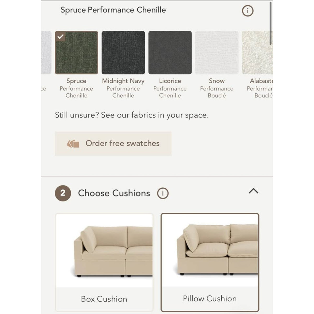 Albany Park Kova Pillow Cushion Sofa | Spruce Performance Chenille | 122” - Delivery Available