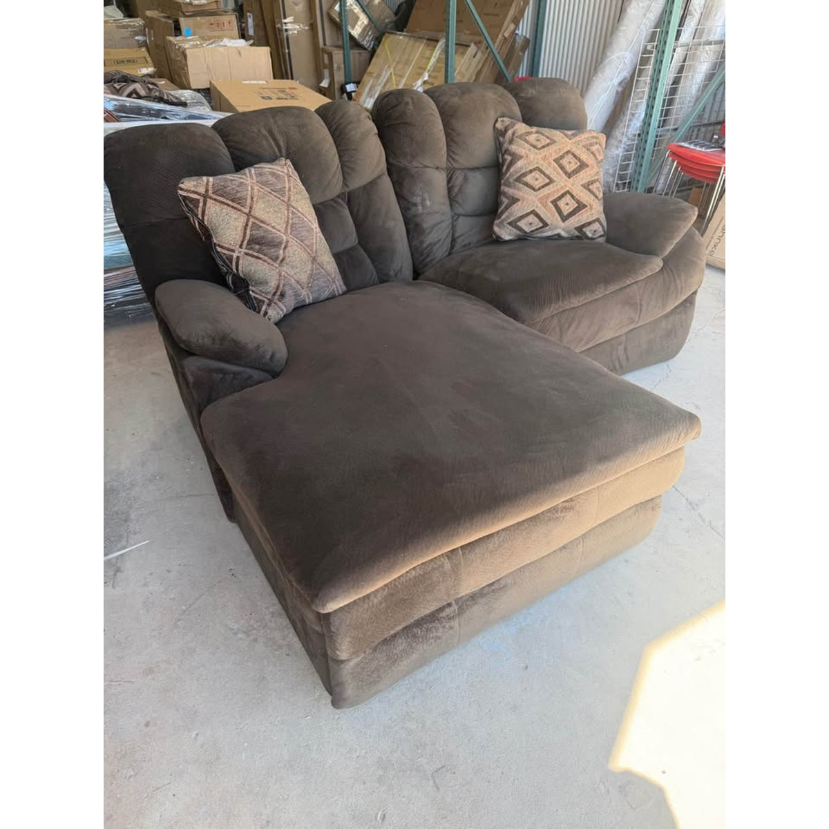Oversized 2pc Double Reclining Chaise Sectional Sofa