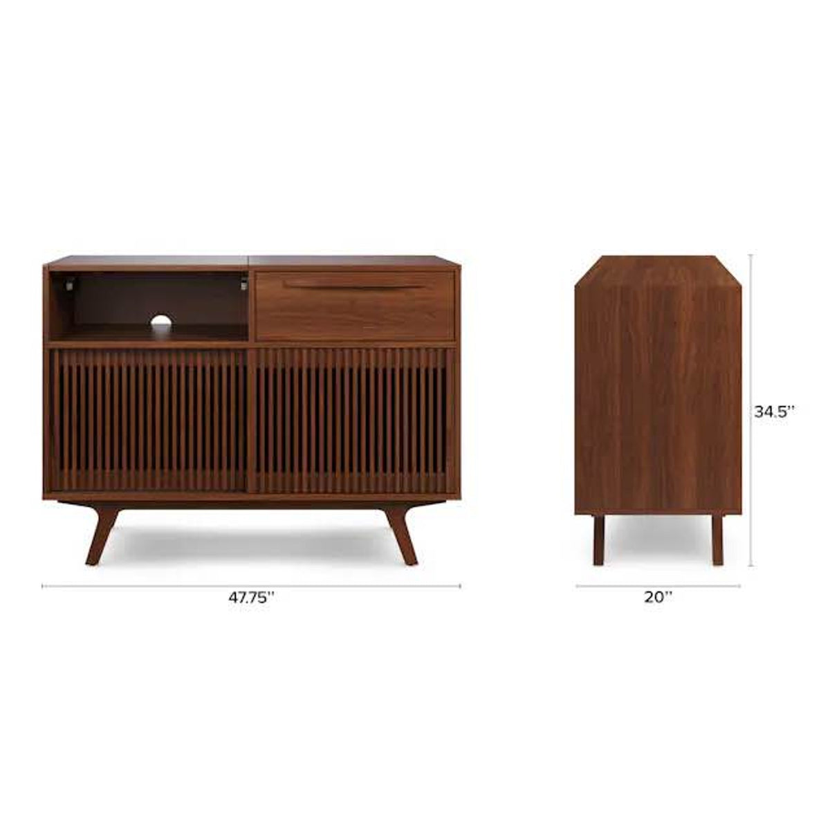 New Article Jokuna 48” Vinyl Media Unit – Walnut – $999 Retail – Delivery Available