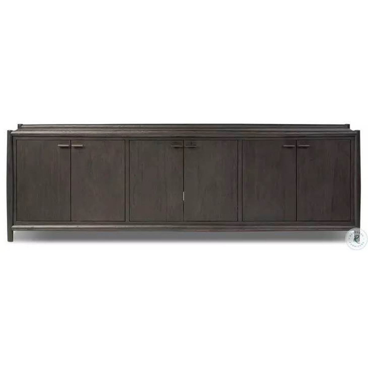Four Hands Glenview 94” 6-Door Sideboard – Smoked Black – Retail $2,899 – Delivery Available