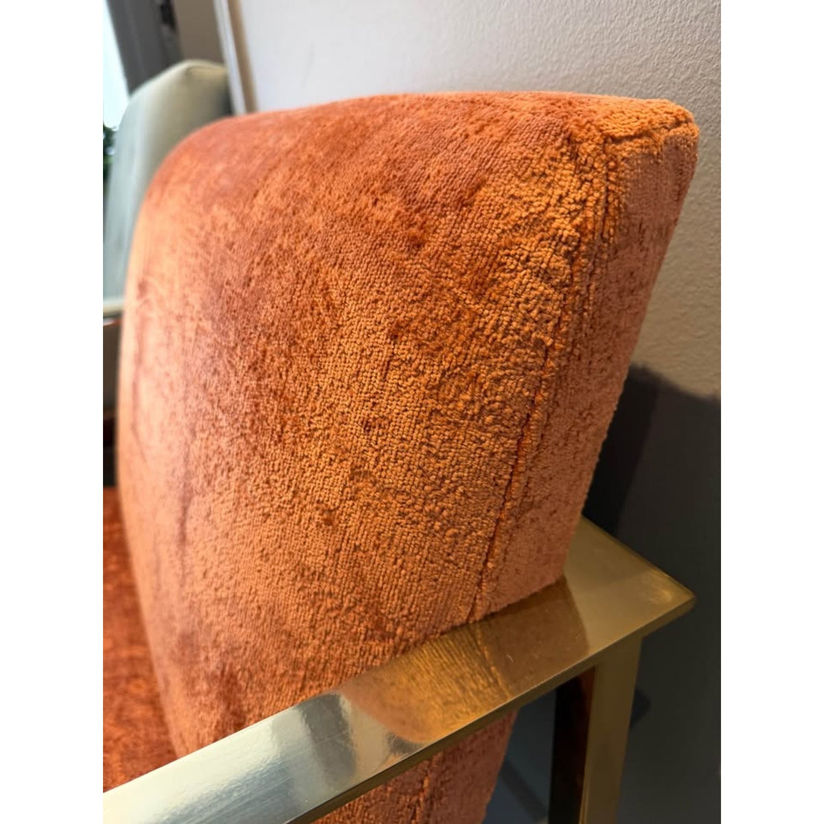 New Joybird Orla Accent Chair $2140 Retail “open box” in Plush Terra Rose Fabric 
Delivery Available