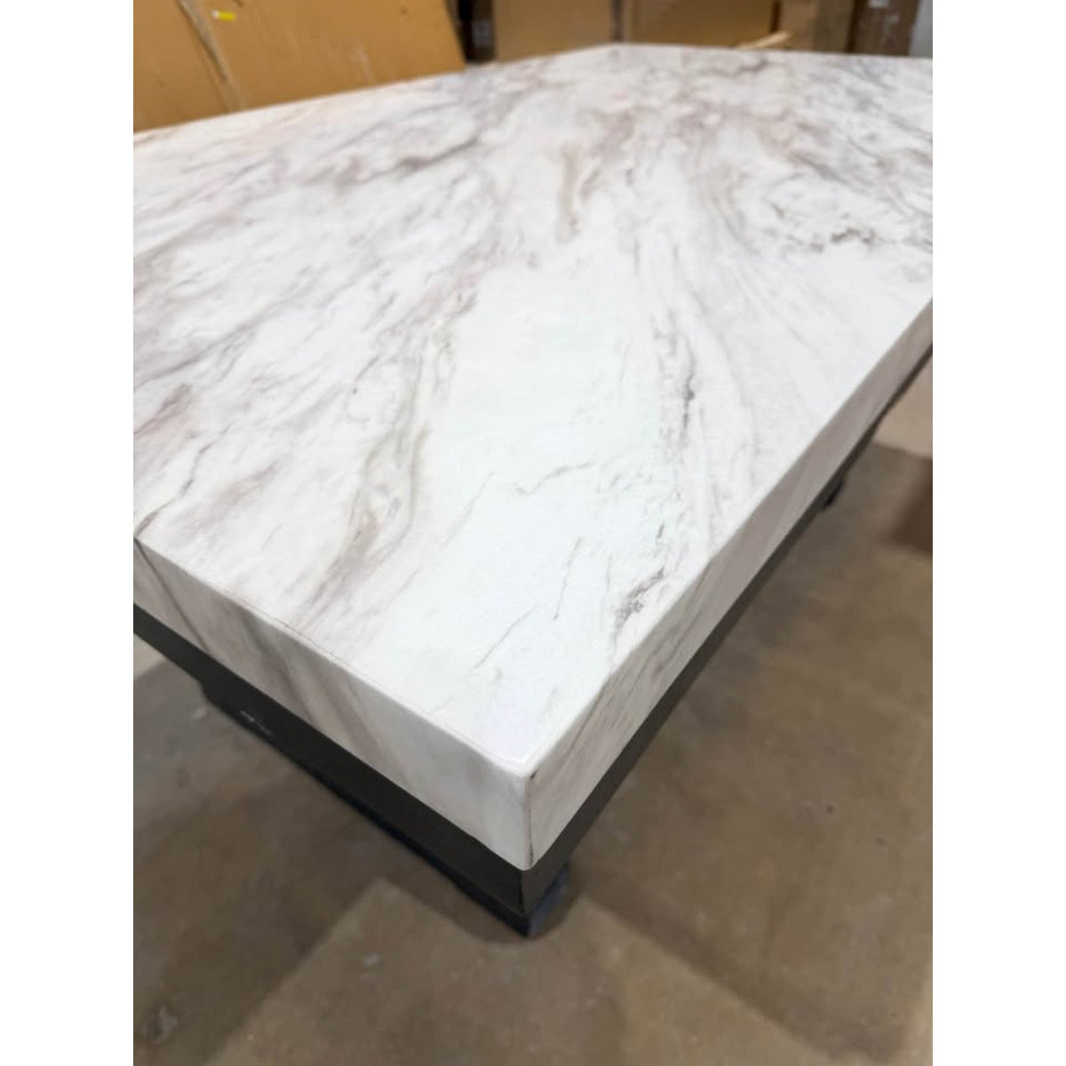 Modern Faux Marble Dining Table | 72” x 42” | Seats 6 | New Open Box - Delivery Available