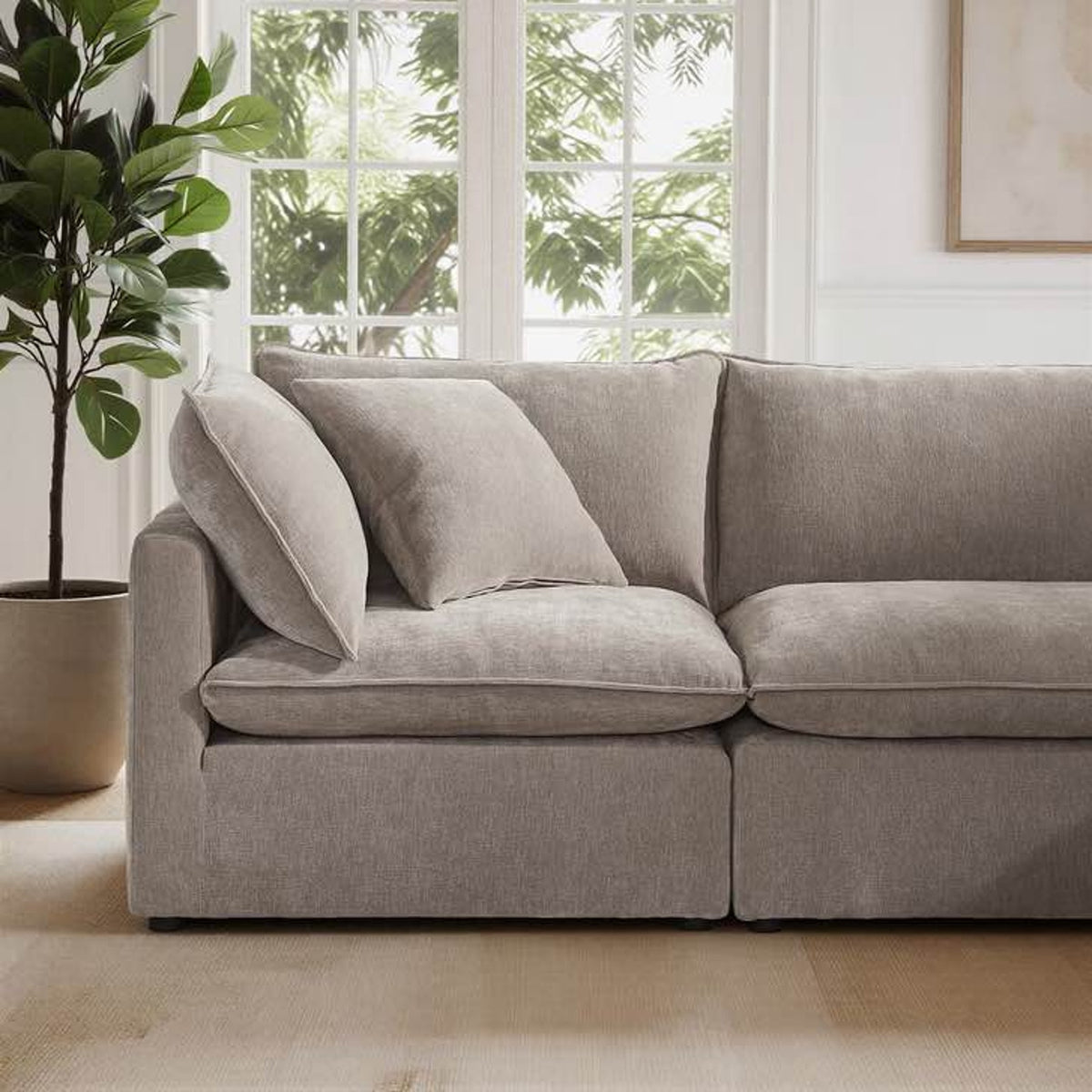 Aiden & Ivy Sydney 6-Piece Modular Sectional with Ottoman – Taupe – $2,299 Costco Retail Delivery