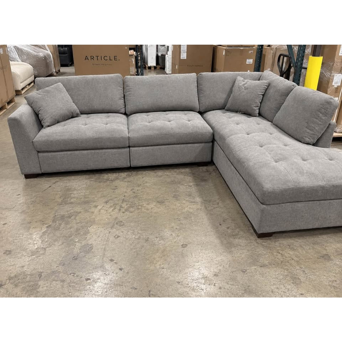 New Thomasville Miles Gray Power Sectional w/ Chaise | $1,699 Retail | Delivery Available