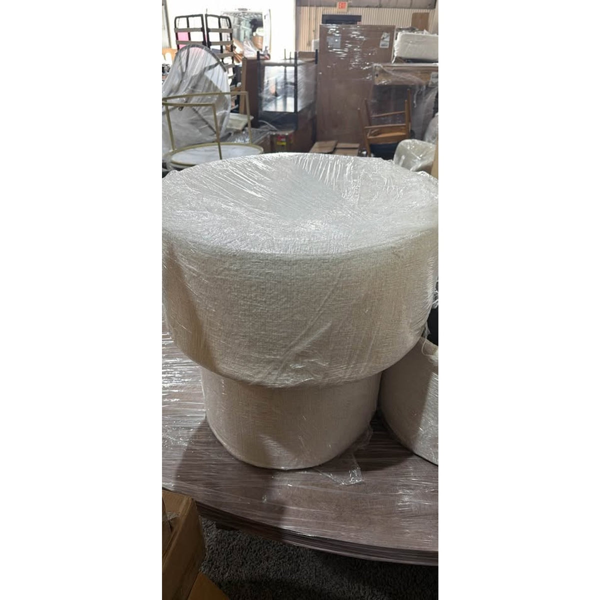 Joybird Hanna Ottoman $683 Retail Karina Cloud Dancer (offwhite textured fabric) Delivery Available