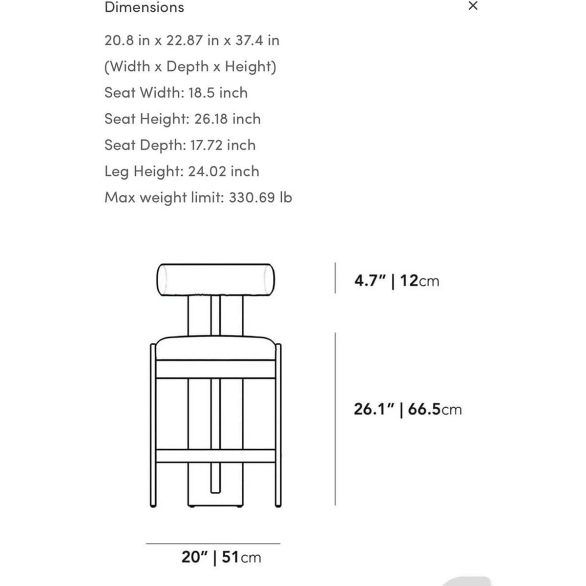 Rove Concepts Tola Counter Stool
Retail $492 each (2 Available) Delivery Available