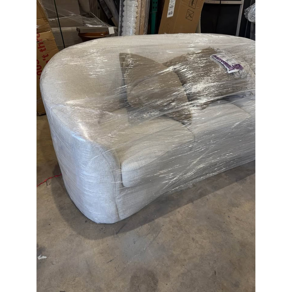 New Cream Bouclé Sofa & Loveseat Set – $3,659 Retail – Delivery Available