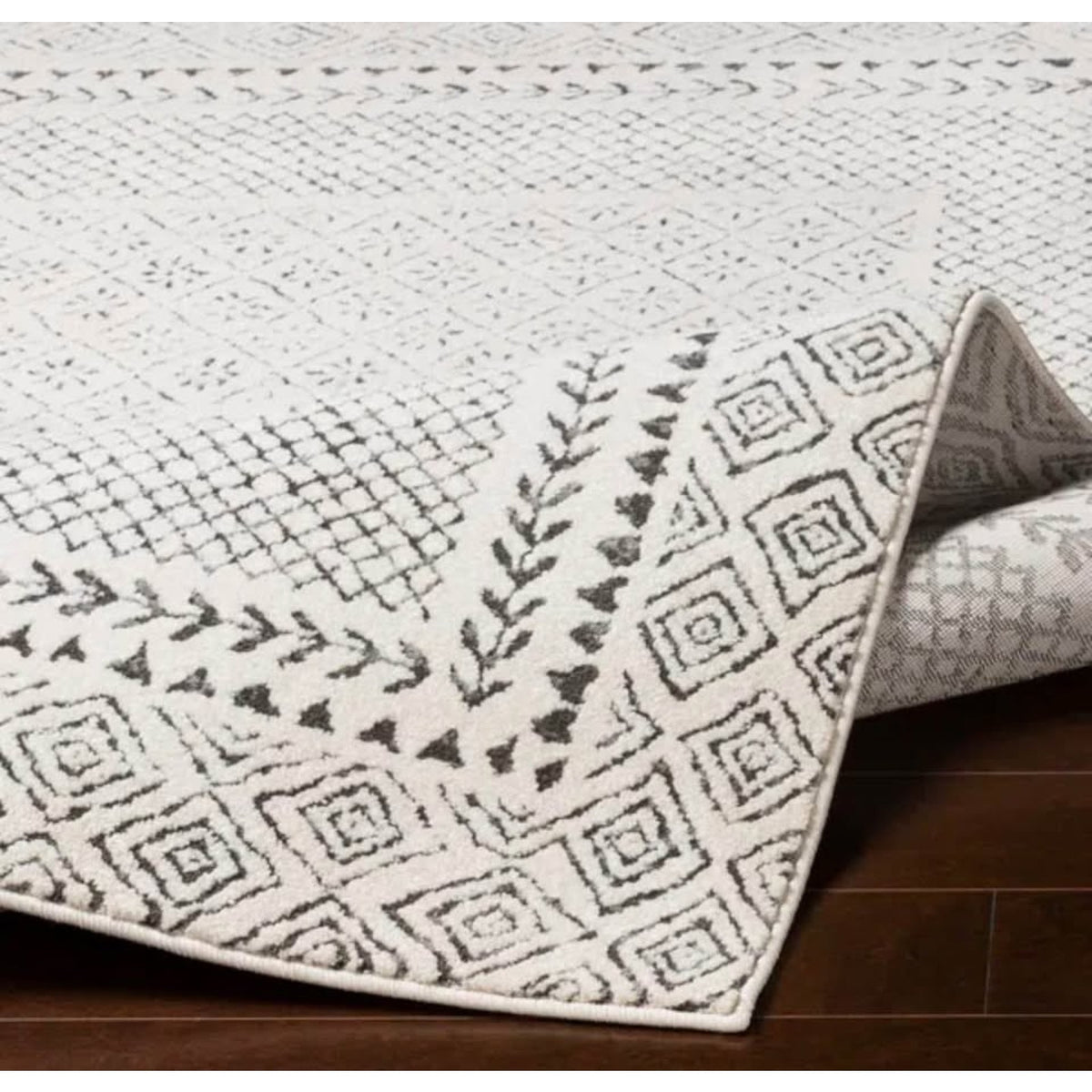 New 9x12 Surya Calvo Area Rug – Neutral Beige/Charcoal – Modern Textured - Delivery Available