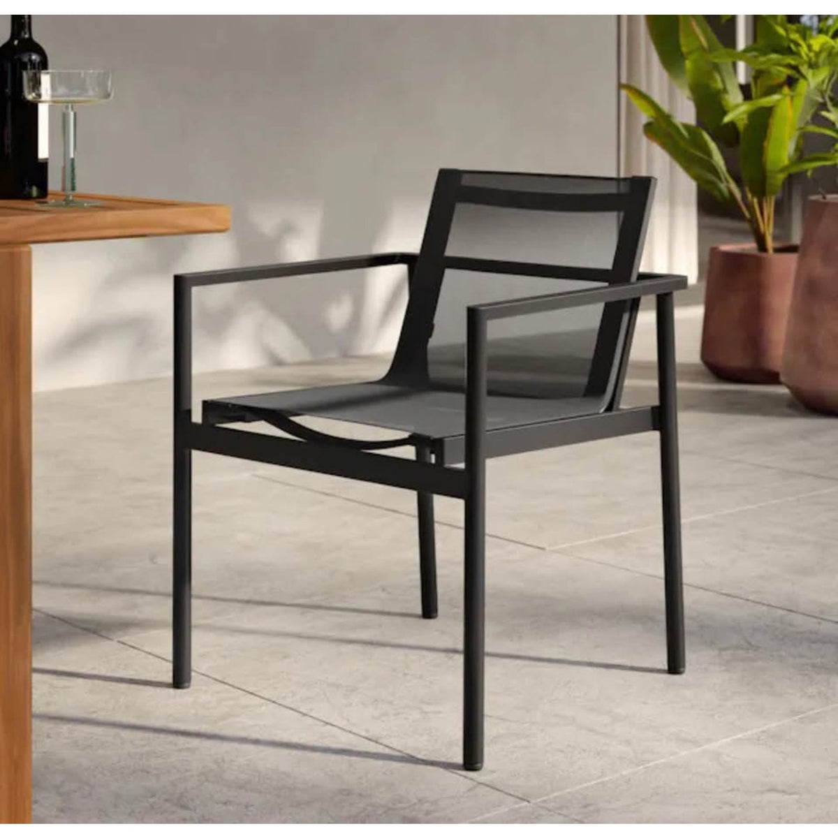 Article Tola Outdoor Dining Armchairs (set of 4) – Black – New Open Box - Delivery Available