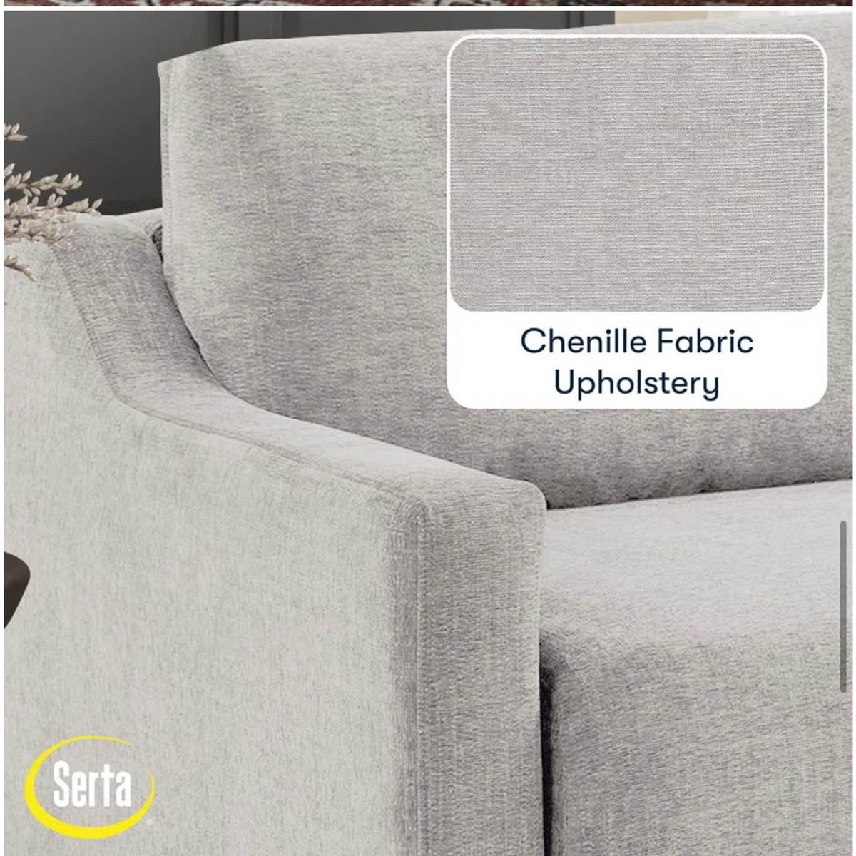 Serta Gabi Queen Sleeper Sofa – Ivory Chenille Convertible Couch 90” | Queen Bed | Delivery