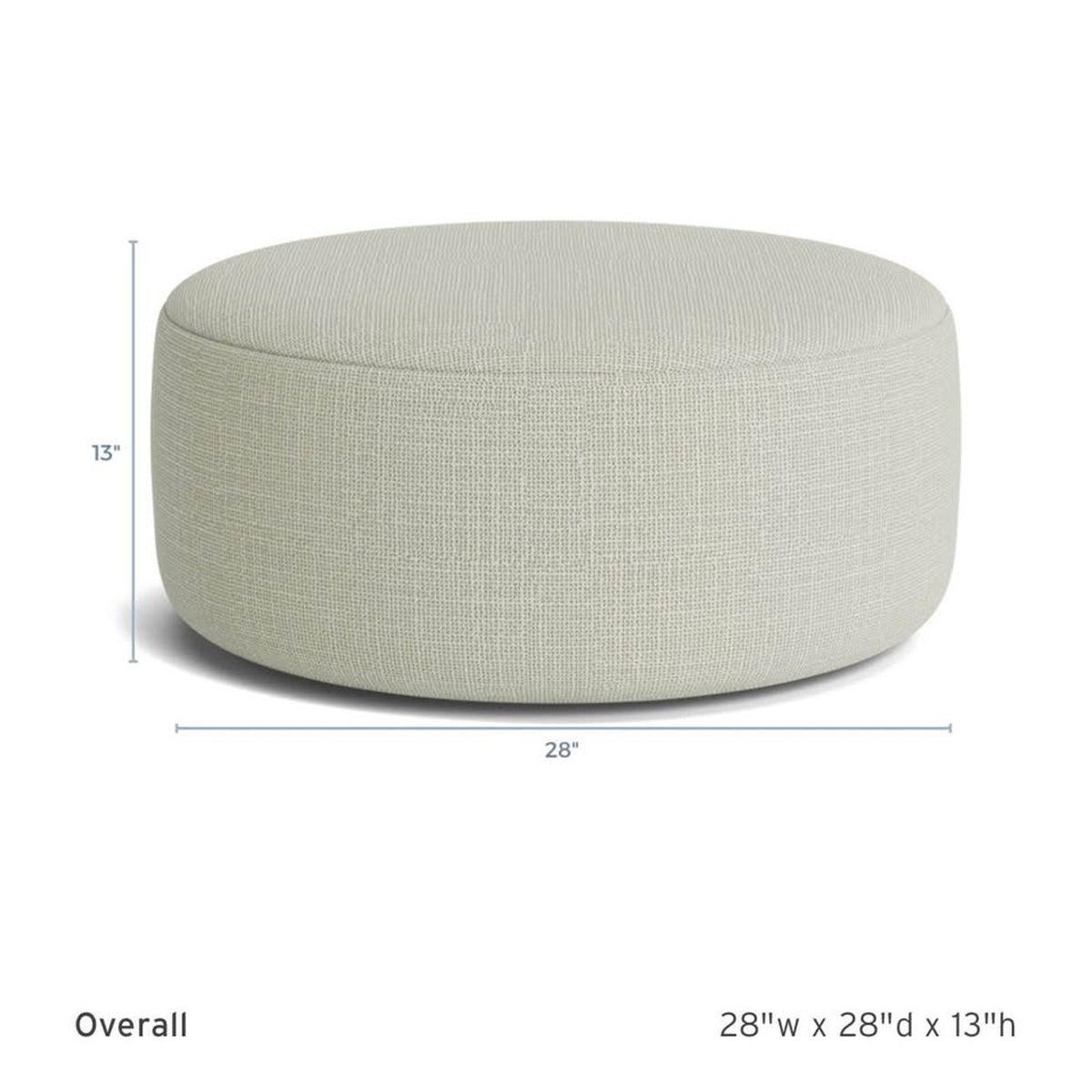 Joybird Hanna Ottoman $683 Retail Karina Cloud Dancer (offwhite textured fabric) Delivery Available