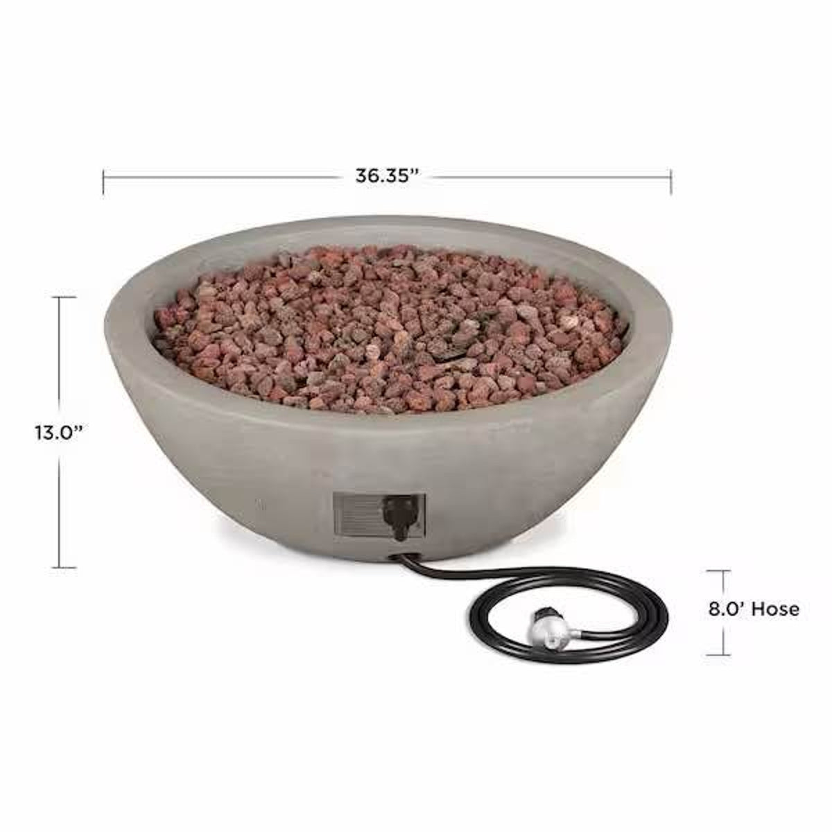 New Real Flame Outdoor Propane Fire Bowl Fire Pit – Black Concrete Look – Delivery Available