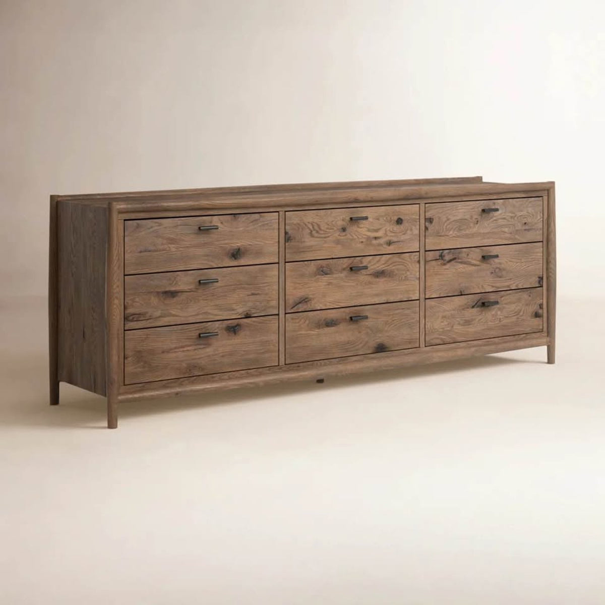 New Four Hands Glenview 9-Drawer Dresser – Weathered Oak – $3,199 Retail – Delivery Available