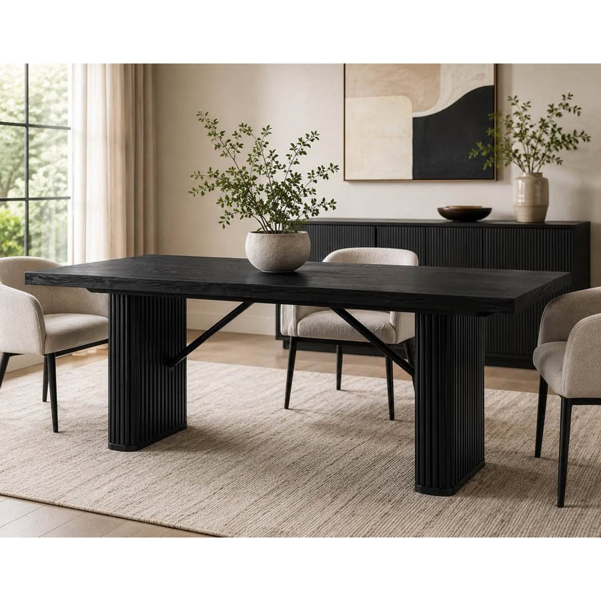 Black Dining Table - Delivery Available