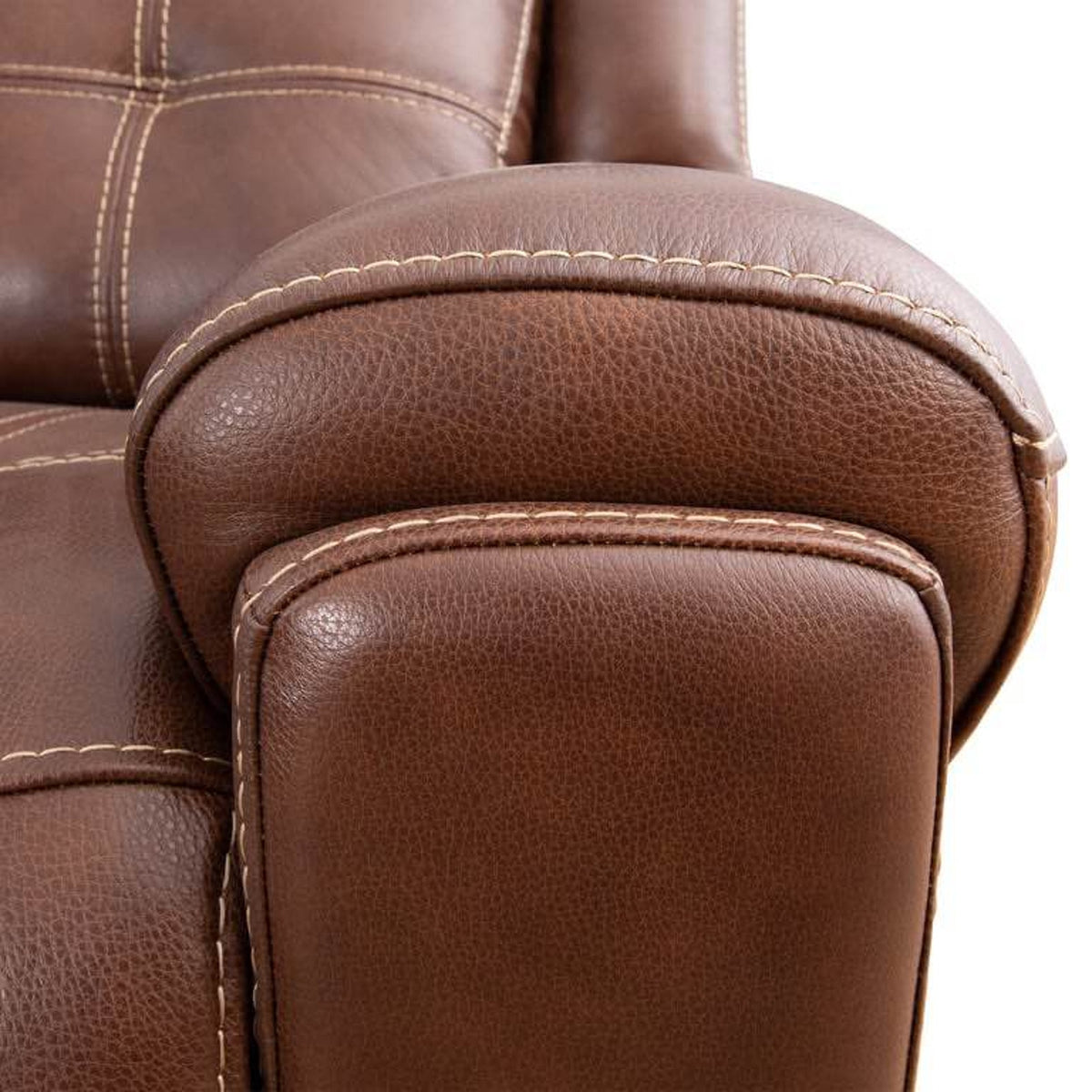 New open-box Concord Leather Reclining Sectional in Brown $3,499 Retail - Delivery Available