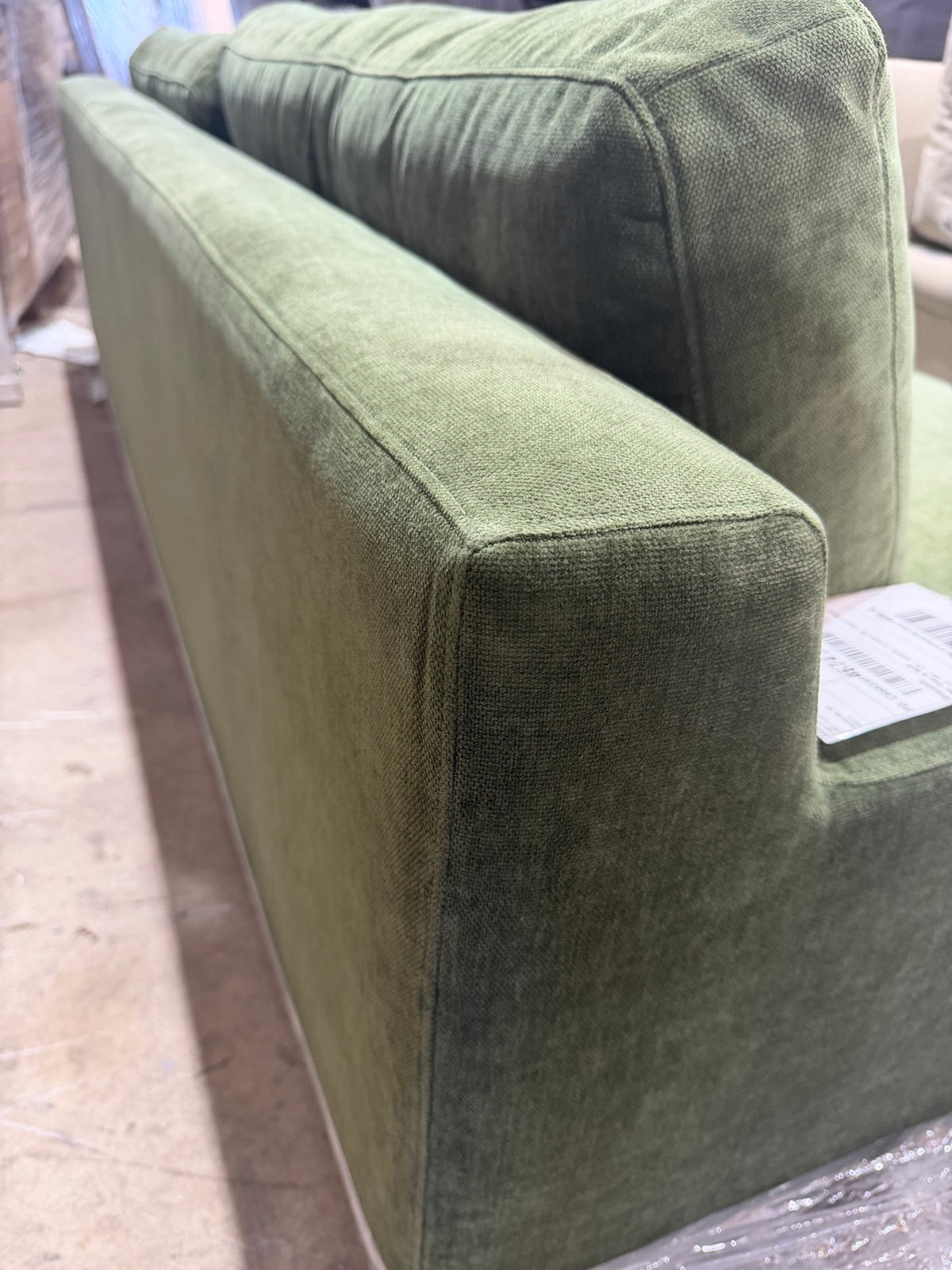 New Poly & Bark Zyon 90″ Sofa – Distressed Green – Retail $1,973 – Delivery Available