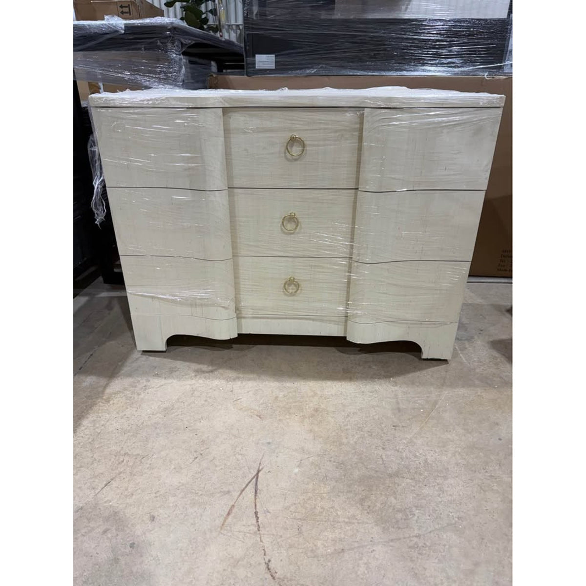 Large 3-Drawer Canvas Cream Dresser Villa & House Bardot $3700 Retail “open box” Delivery Available