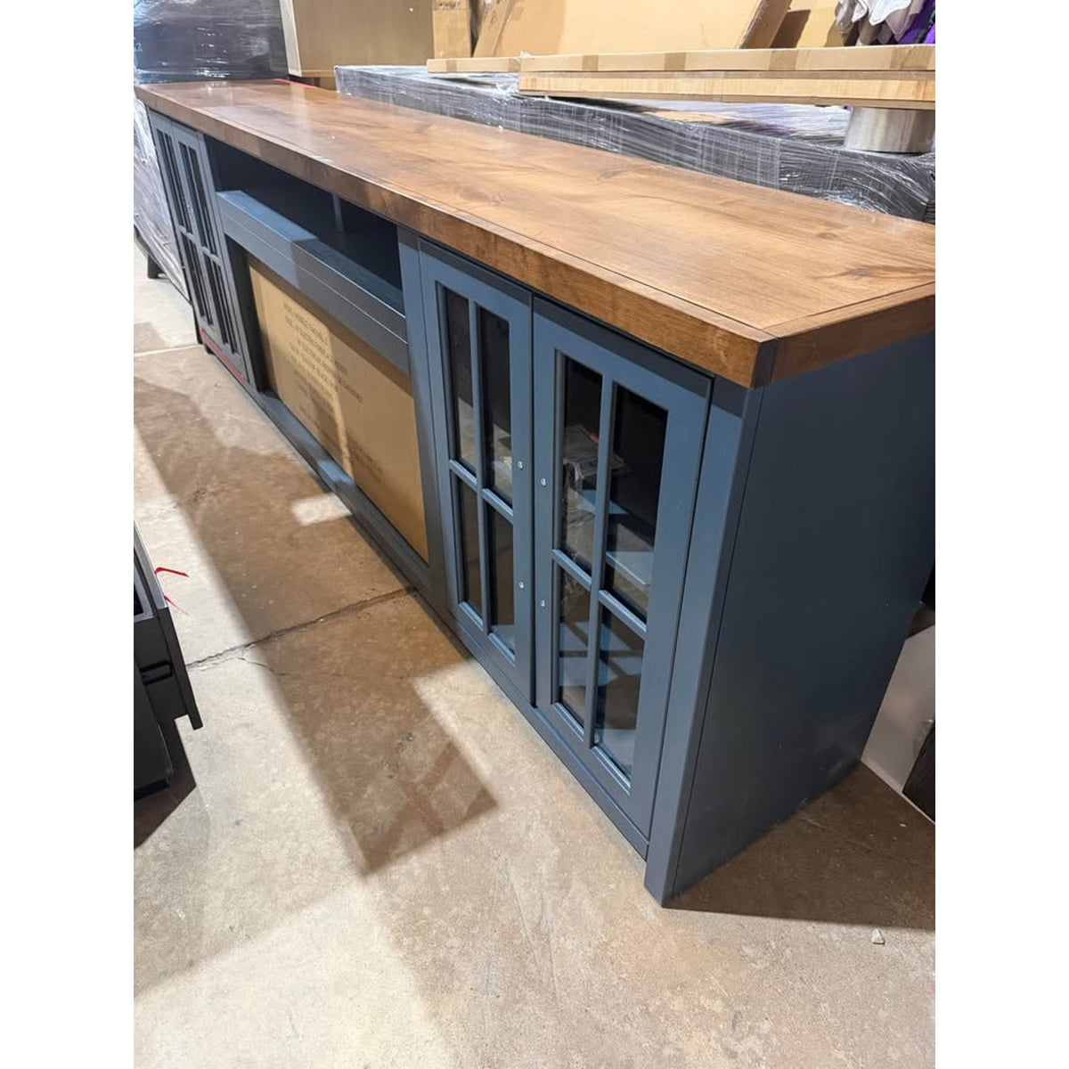 New Legends Furniture 97” Fireplace TV Stand Console – $2,199 Retail – Open Box - Delivery Available