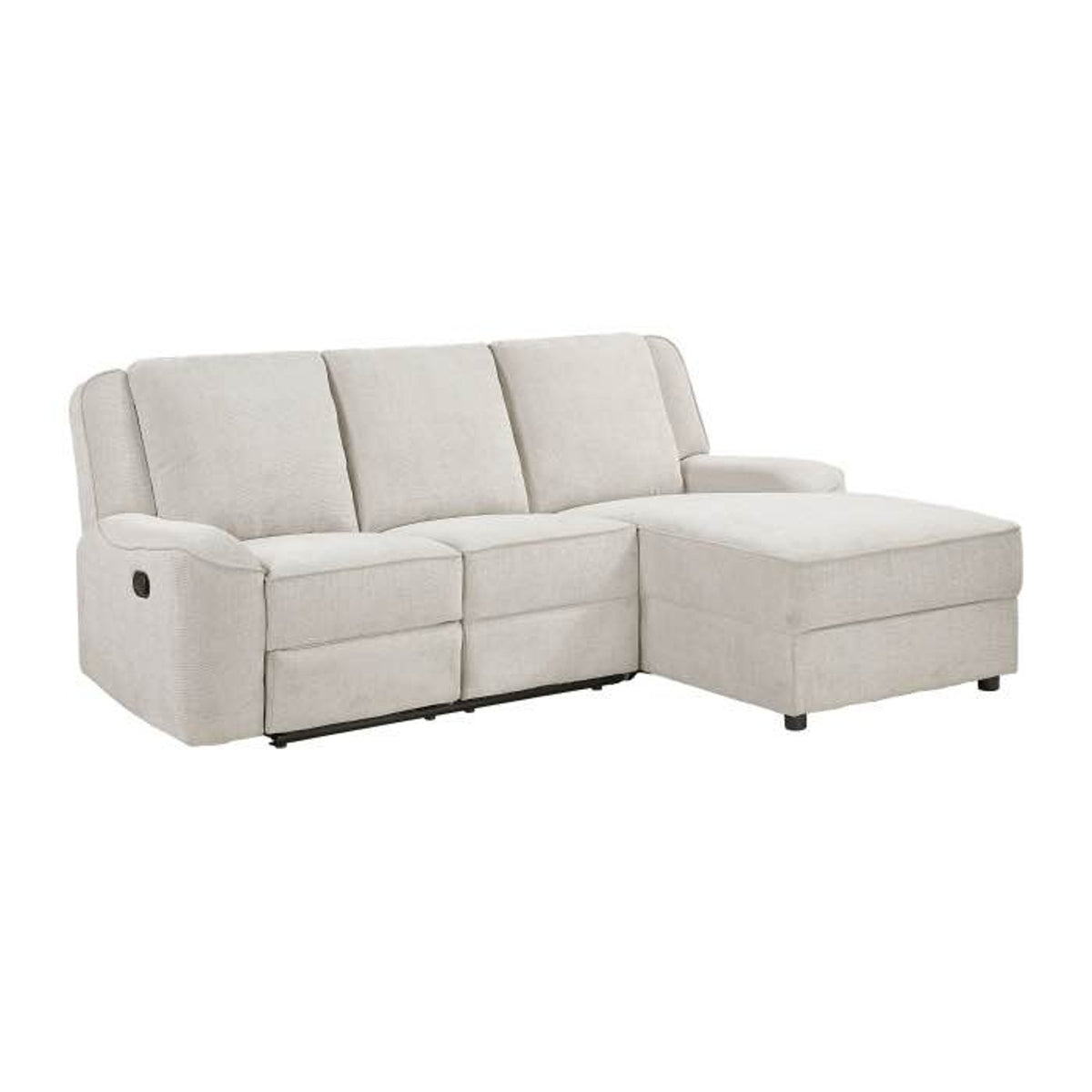 Homelegance Monterey 2-Piece Reclining Sectional w/ Chaise – Beige – Retail $1,399 Delivery Avail