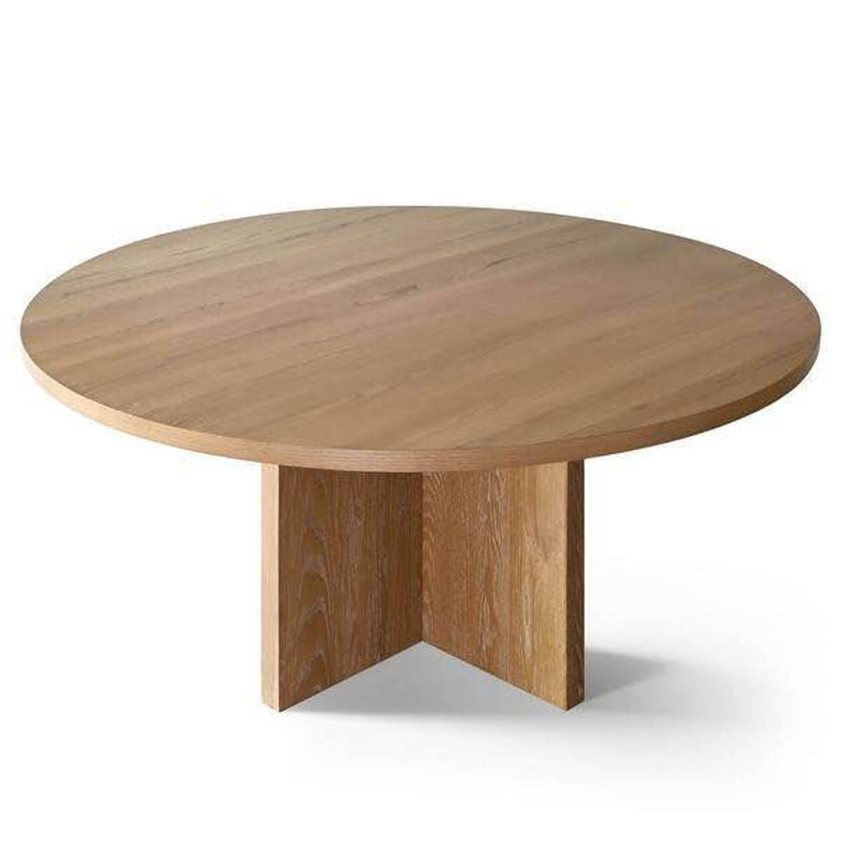 New 60” Round Oak Pedestal Dining Table – $1,280 Retail – open box - Delivery Available
