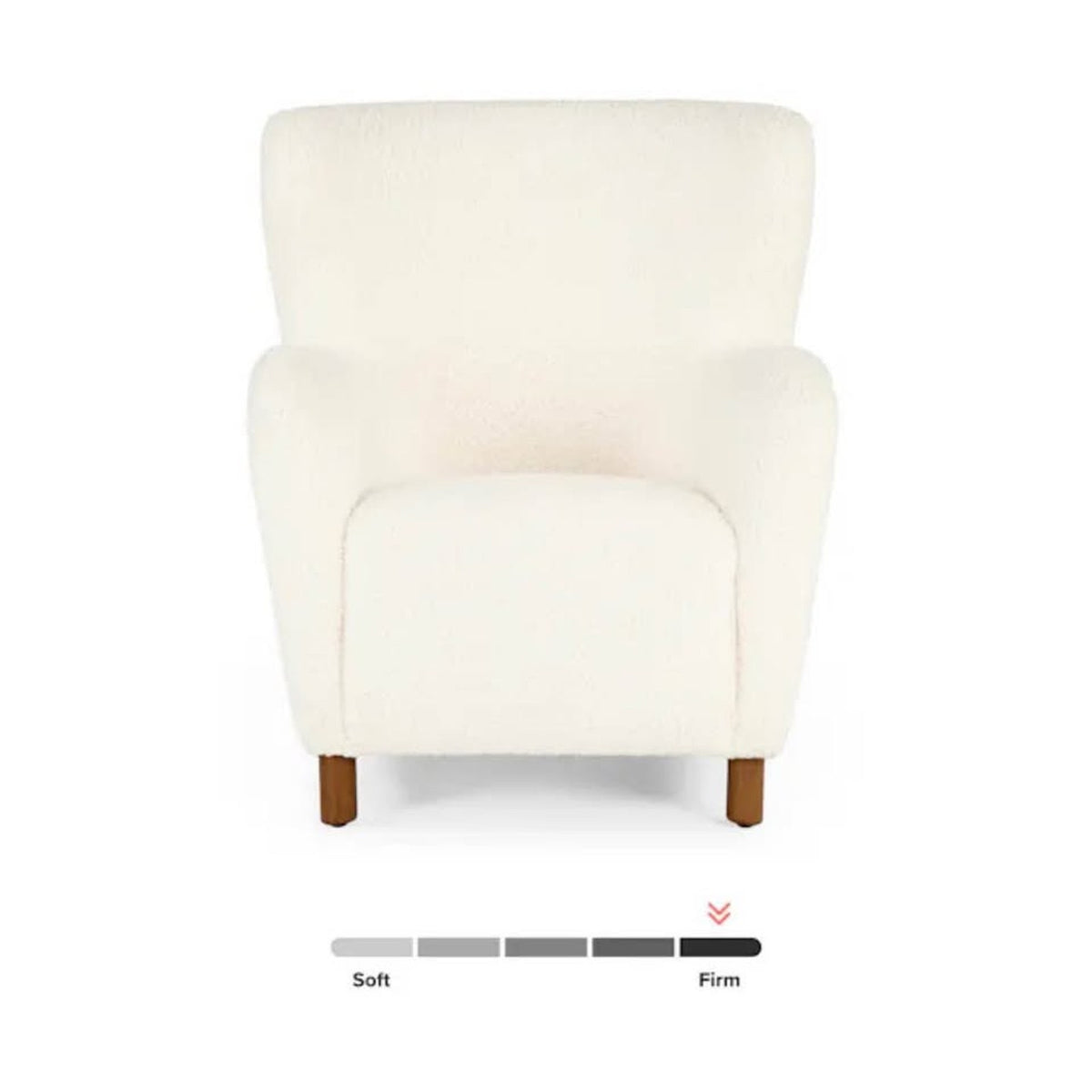Article Archie Shearling Accent Lounge Chair – White Open Box $700 Retail Delivery Available