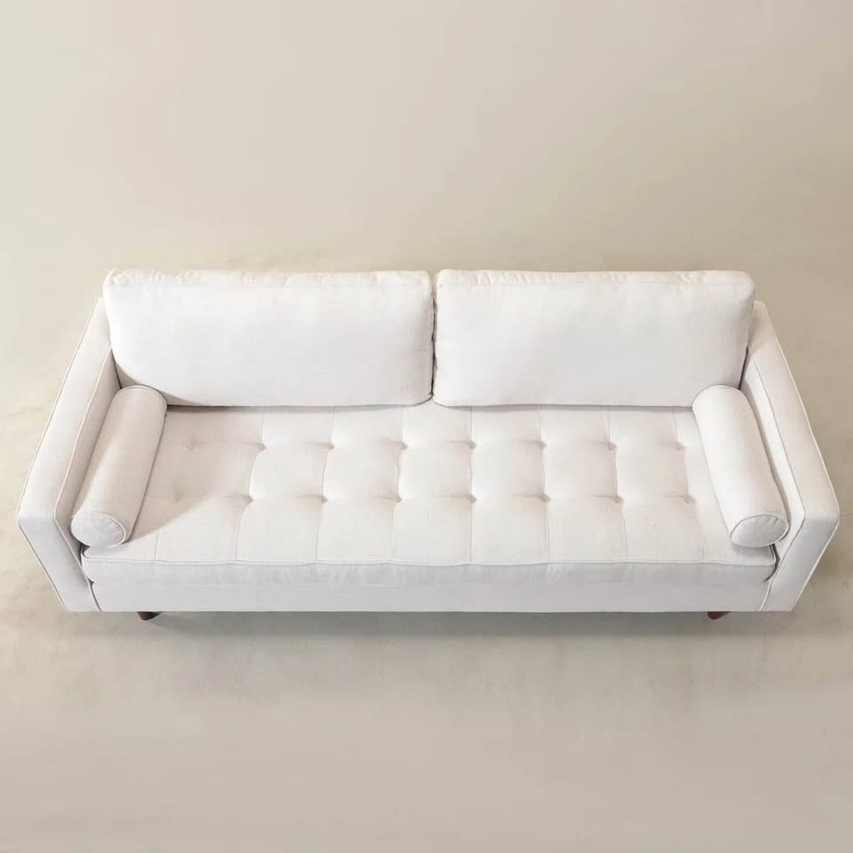 New AllModern Geo 84” Upholstered Sofa – Ivory Linen – $1,249 Retail – Delivery Available
