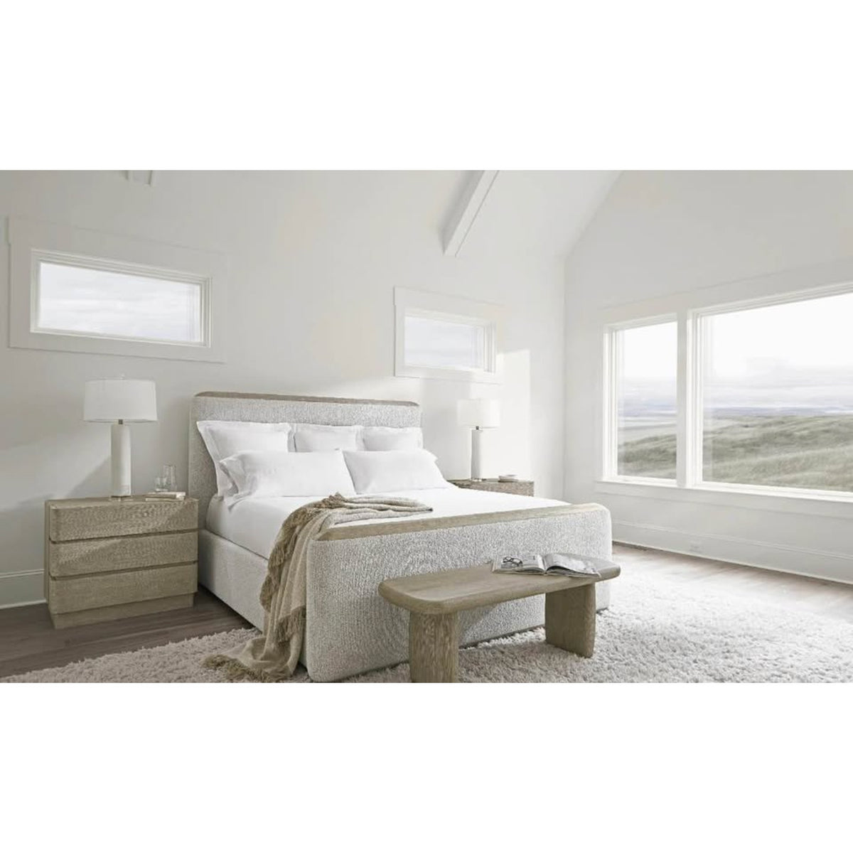 Bernhardt Arcadia Nightstand | Clay Oak Finish | Soft-Close Drawers + USB Charging | Retail $2,080