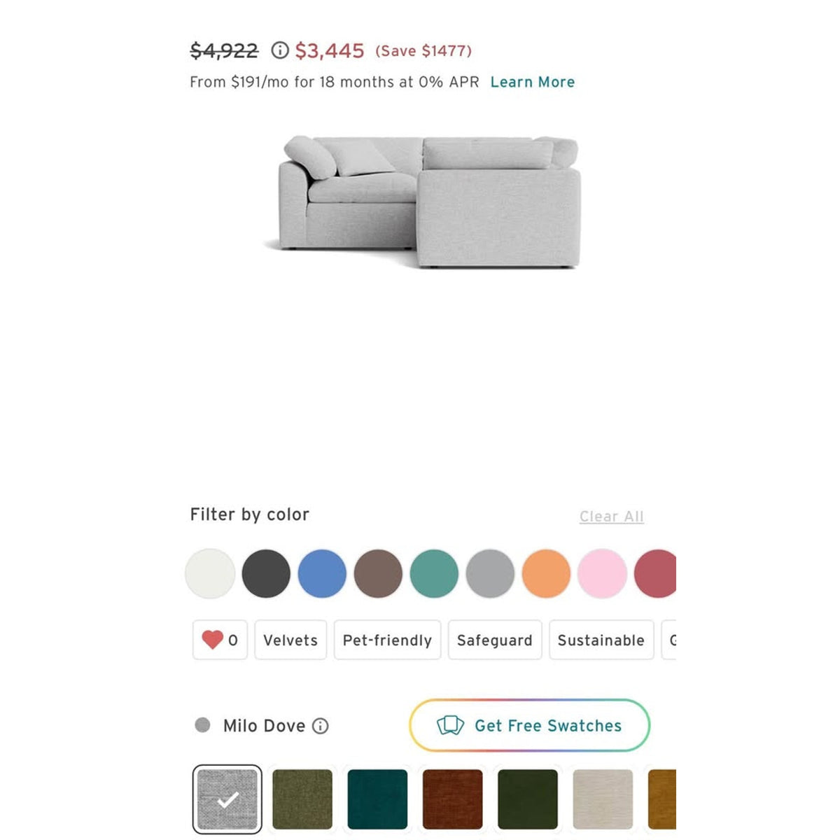 Brand New Joybird Bryant Modular Corner Sectional (3 piece) - Gray - $4922 Retail Delivery Available