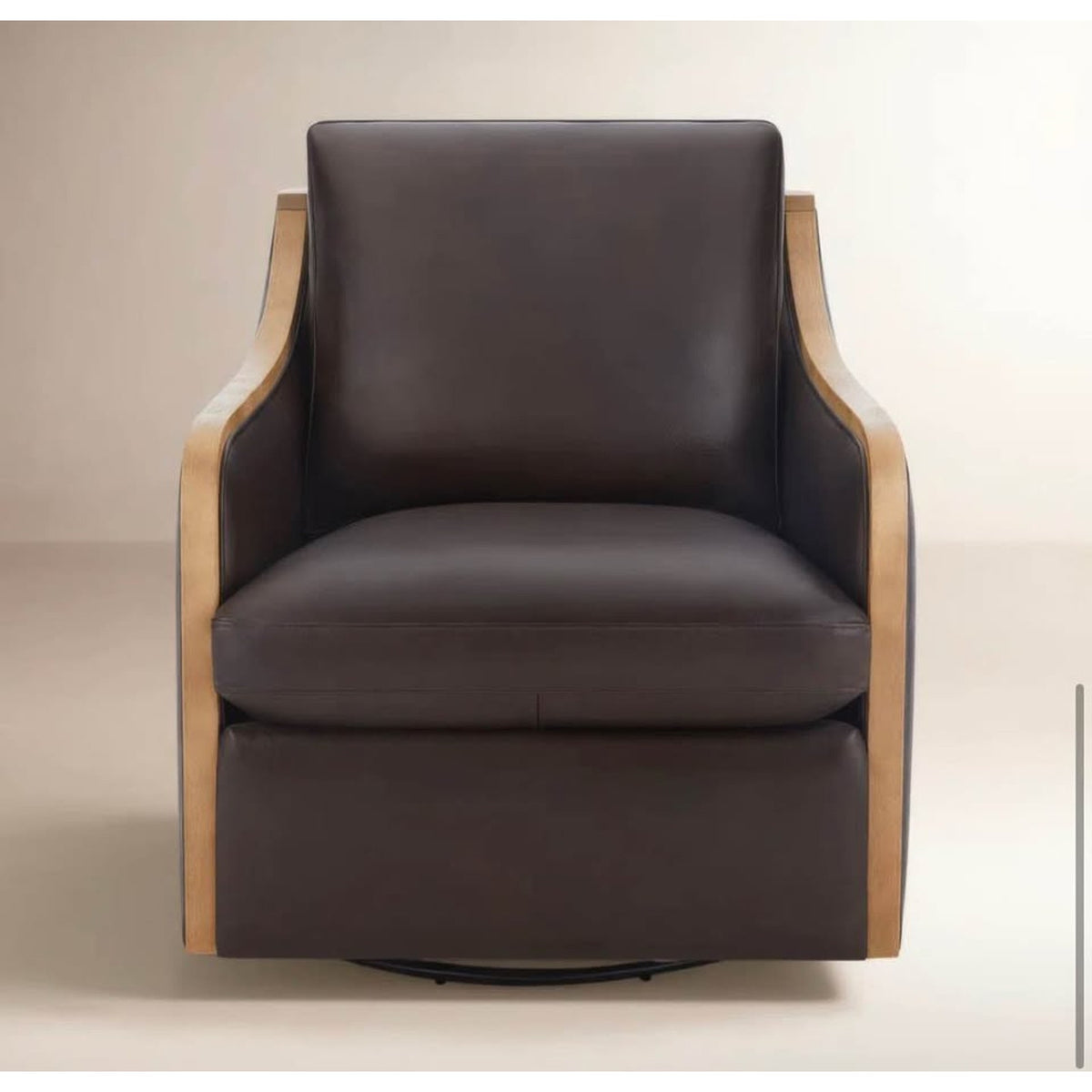 Birch Lane Grayton Genuine Leather Swivel Chair – $999 Retail – Open Box – Delivery Available