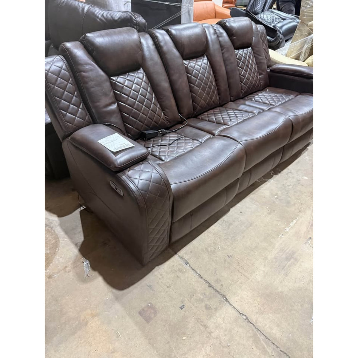 New Brown 83” Power Reclining Sofa – Ivy Bronx Lamica $2,460 Retail – Delivery Available