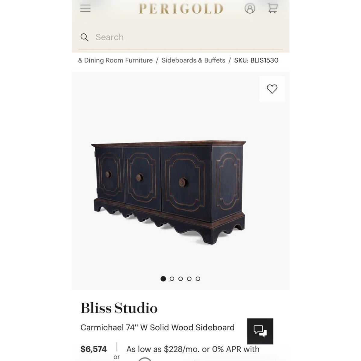 74” Theodore Alexander Sideboard / Buffet Credenza – $6,574 Retail – Open Box - Delivery Available