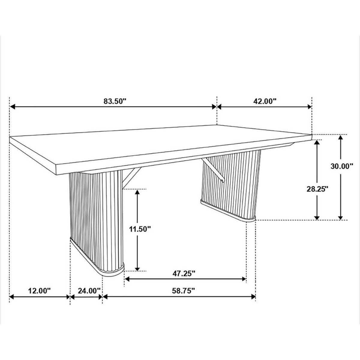 Black Dining Table - Delivery Available