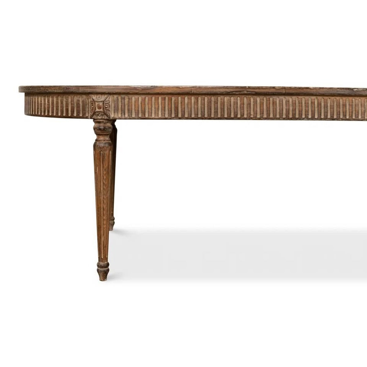 Sarreid Solid Pine Oval Dining Table | Farmhouse Pedestal Table $4k Retail - Open Box Delivery Avail