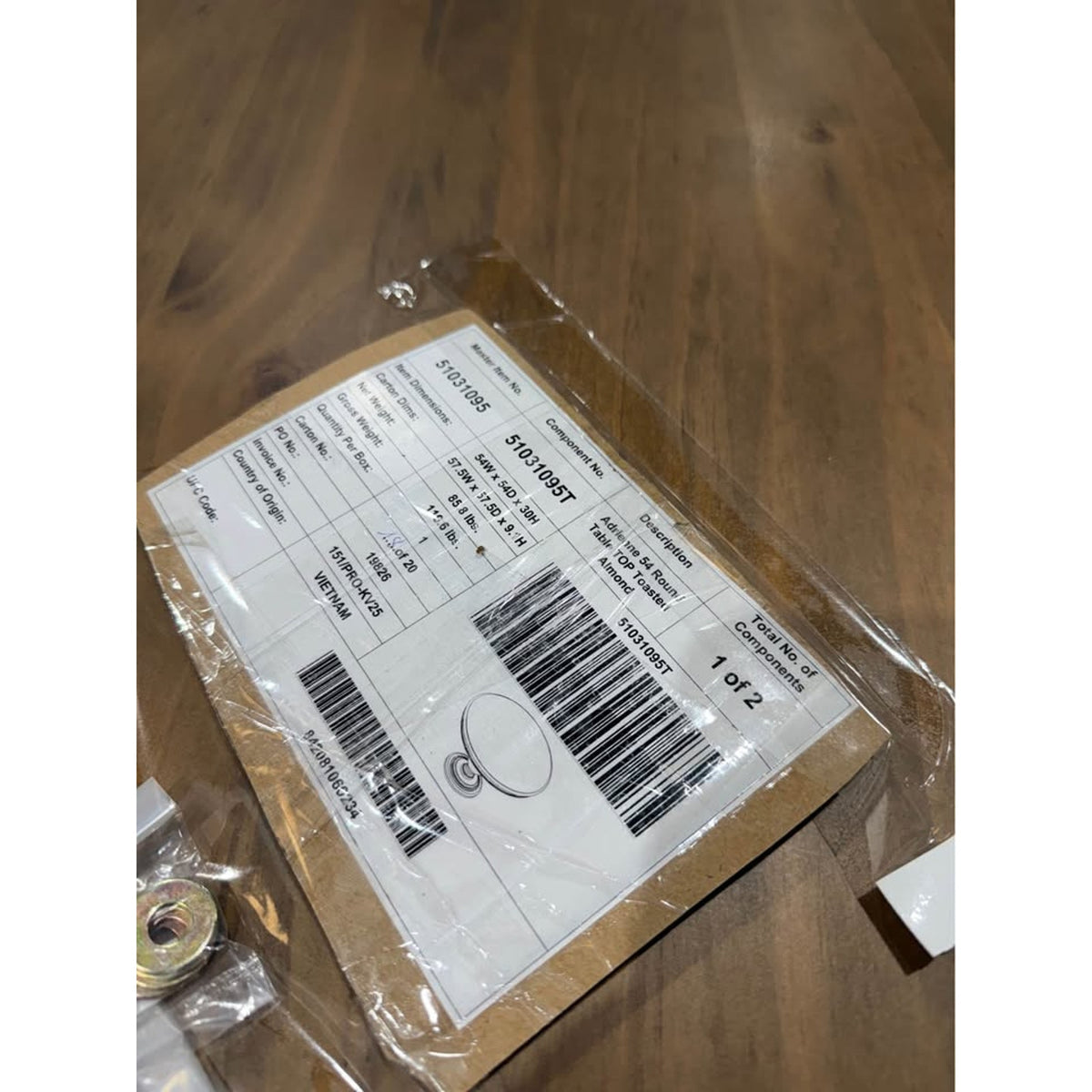 Kosas Home Adrienne 54” Round Dining Table – Almond Brown – New Open Box - $1700 Retail - Delivery