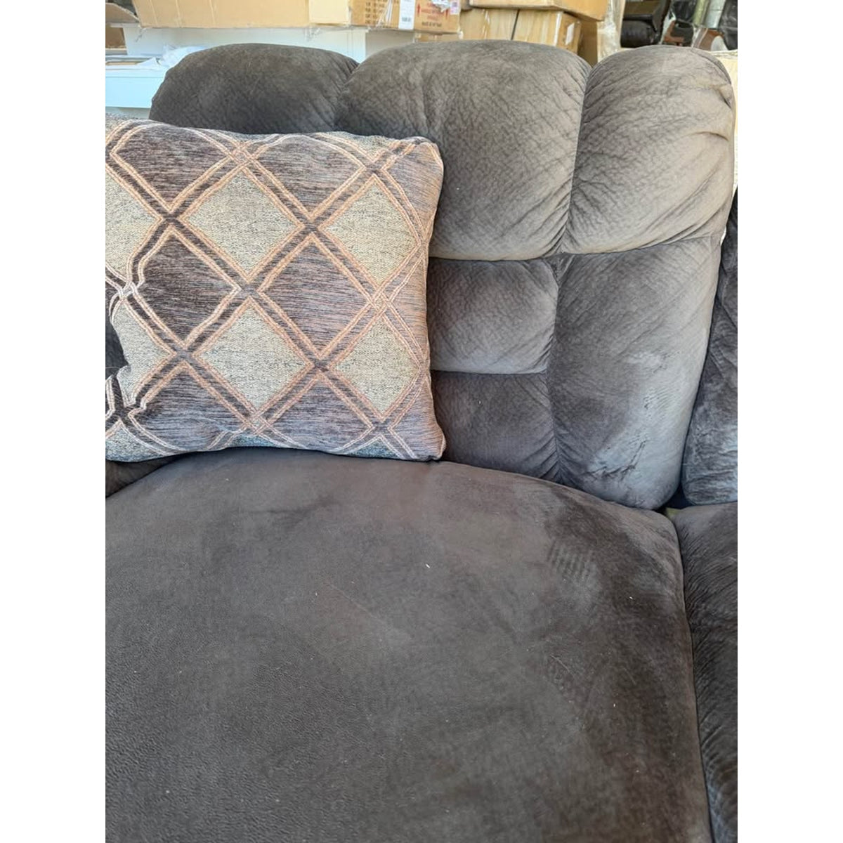 Oversized 2pc Double Reclining Chaise Sectional Sofa
