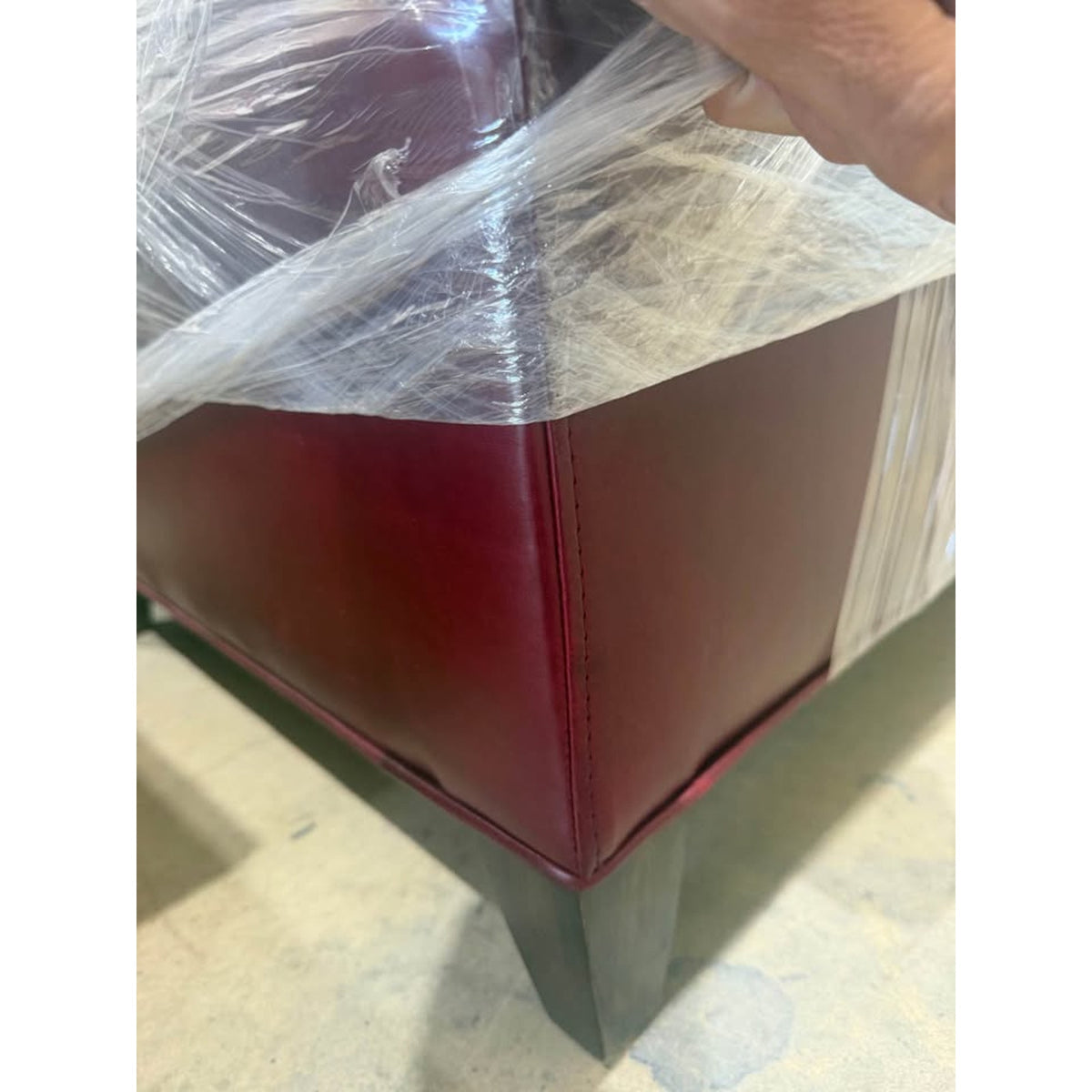 Old Hickory Tannery 456-00 Leather Cocktail Ottoman – Made in USA – Delivery Available