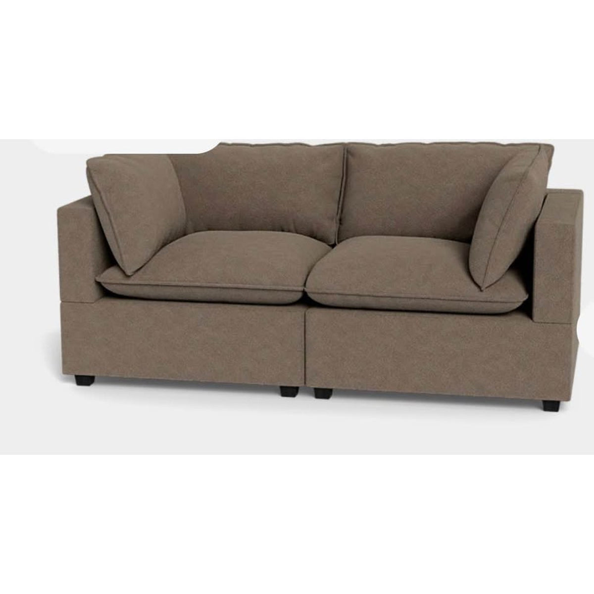 Albany Park Kova Pillow Cushion Sofa | Hazelnut Performance Bouclé | 86” Delivery Available