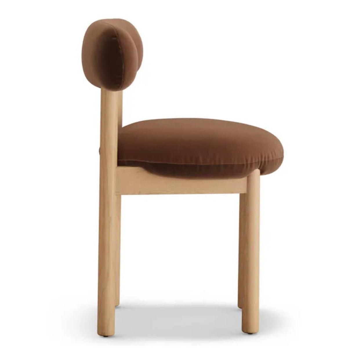 Set of 2 Article Munk Velvet Dining Chairs – White Oak & Hale Earth - Open Box - Delivery Available