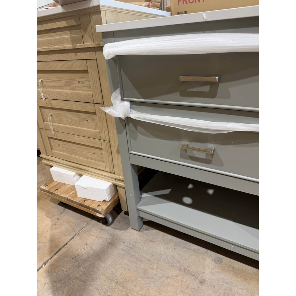 60” Gray Double-Sink Bathroom Vanity – Approx. $1,700 Retail – Delivery Available