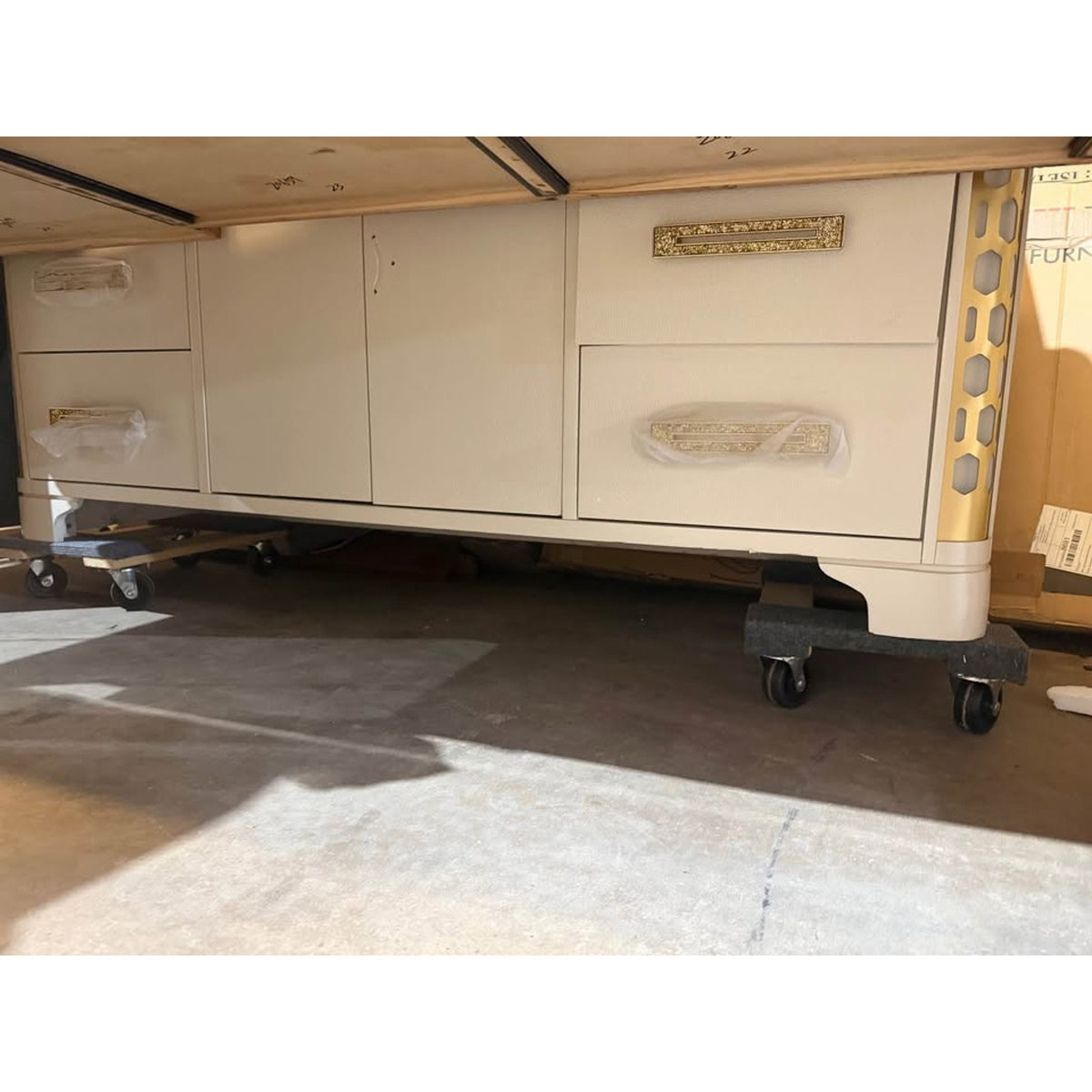 Galaxy Home Jasmine King Bed + LED Dresser – $6,897 Retail – Open Box – Delivery Available